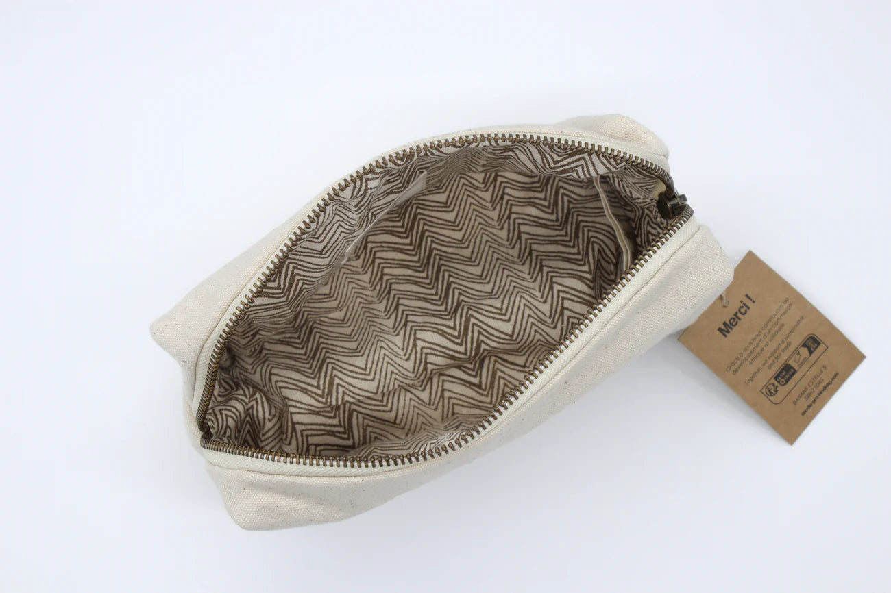 Trousse ronde Chloé - Écru